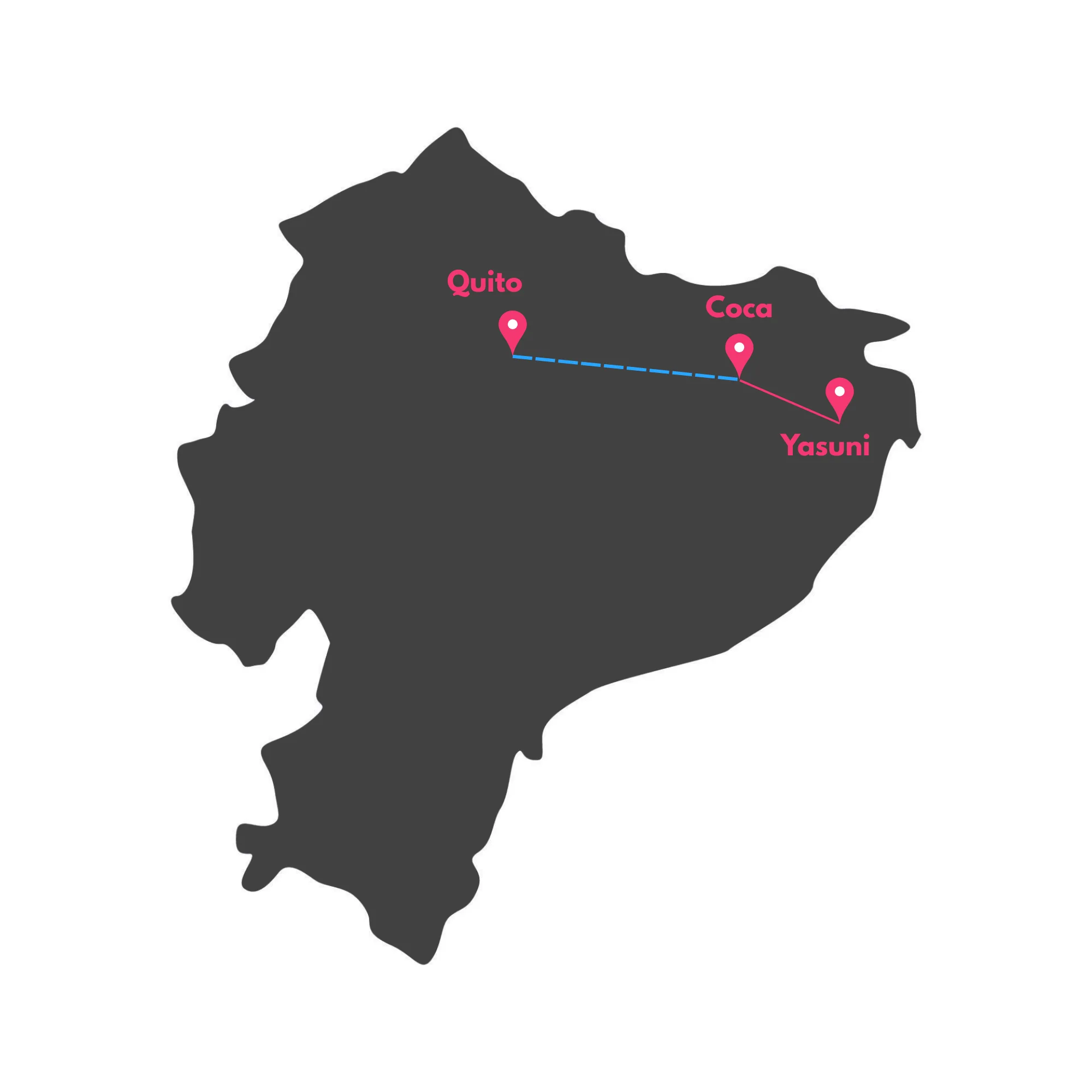 4 Day - Yasuní National Park - SUPERIOR map